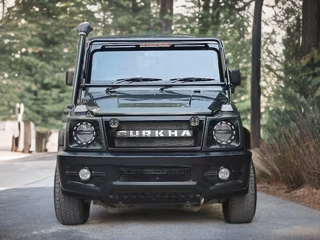 Interior of Force Gurkha 2024 showing touchscreen system and digital instrument cluster