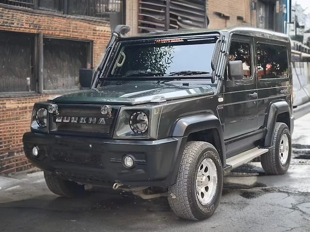 Force Gurkha 2024 off-roading in rugged terrain, highlighting 4WD capabilities