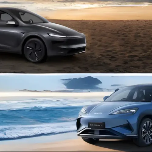Tesla Model Y and BYD Sealion 7 side by side