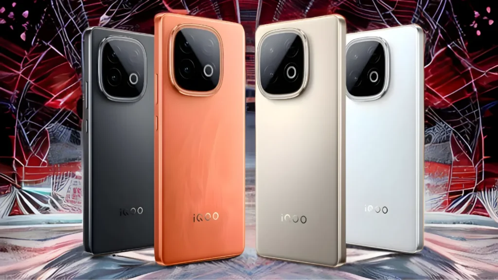 Vivo iQOO Z10 Turbo Pro in four colors showing front and back