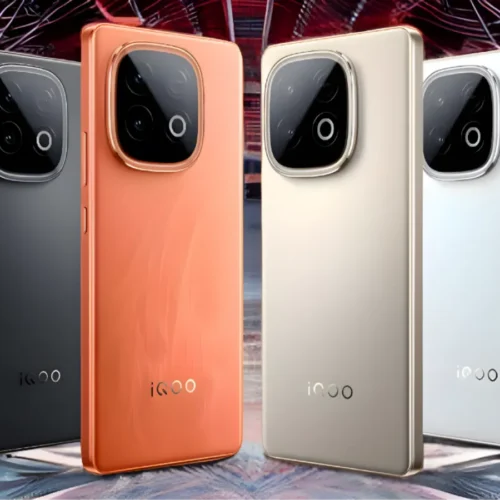 Vivo iQOO Z10 Turbo Pro in four colors showing front and back