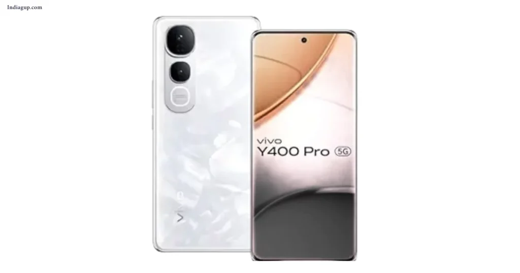 Close-up of Vivo Y400 Pro in hand showing AMOLED screen