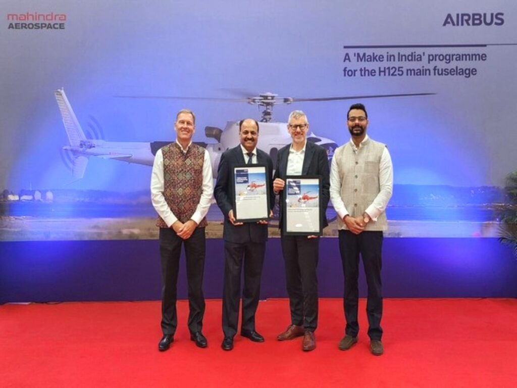 Mahindra Airbus fuselage deal H125 helicopter partnership