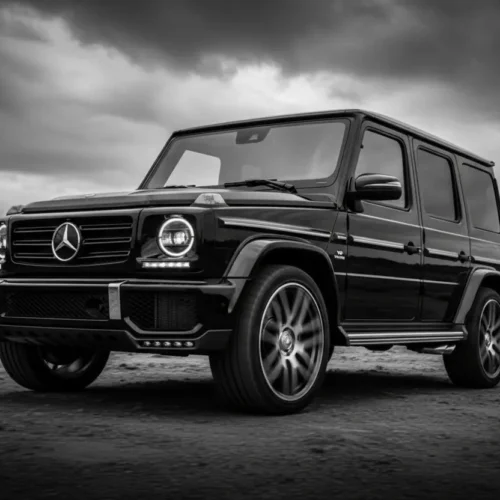 Mercedes Benz G Class front view with bold grille and 3.0L diesel engine power