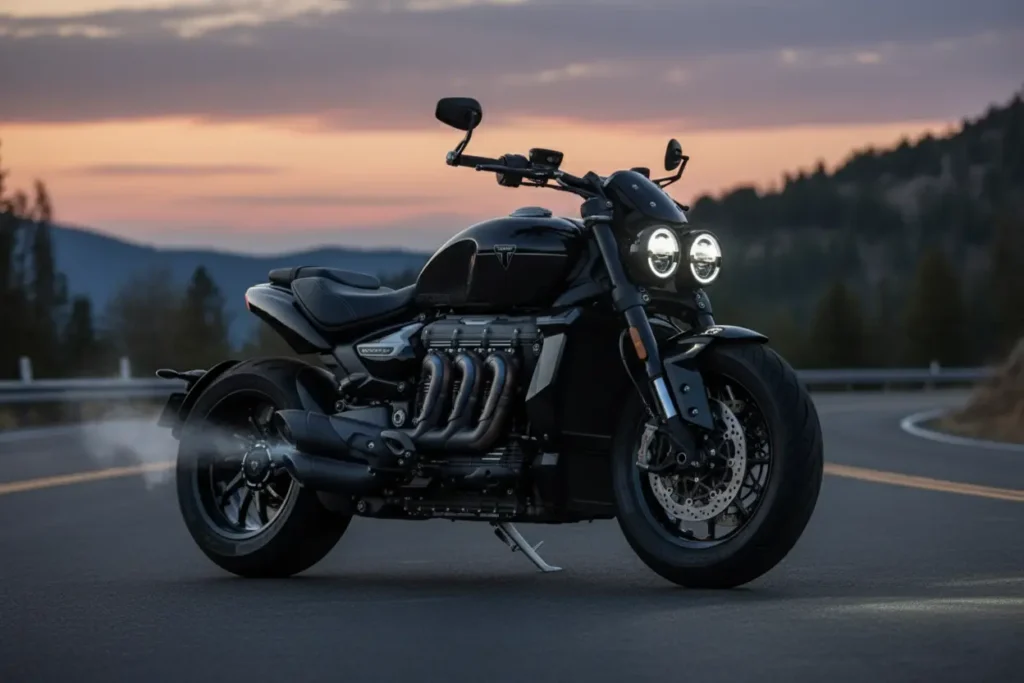 Rocket जैसी रफ्तार वाली बाइक Triumph Rocket 3, 221Nm टॉर्क और चार राइडिंग मोड्स के साथ, कीमत 23.08 लाख तक 2 riumph Rocket 3 side profile showing 2458cc engine and cruiser body
